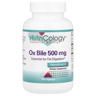 Ox Bile, 500 mg, 100 Vegicaps
