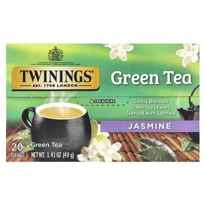Twinings Зеленый чай, жасмин, 20 чайных пакетиков, 1.41 oz (40 g)