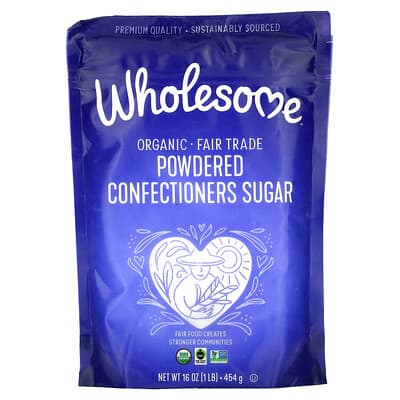 Organic Powdered Confectioners Sugar, 16 oz (454 g)