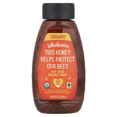 Fair Trade Organic Honey, 16 oz (454 g)