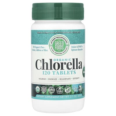 Organic Chlorella, 120 таблеток