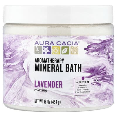 Минеральная ванна для ароматерапии, лаванда, 16 oz (454 g)
