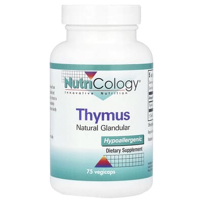 Thymus, 0.5 g, 75 вегетарианских капсул