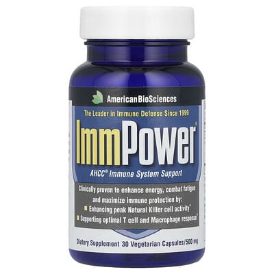 American Biosciences ImmPower AHCC 500 mg, 30 вегетарианских капсул