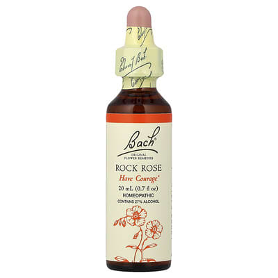 Цветочные средства Original Flower Remedies, Rock Rose, 0.7 fl oz (20 ml)