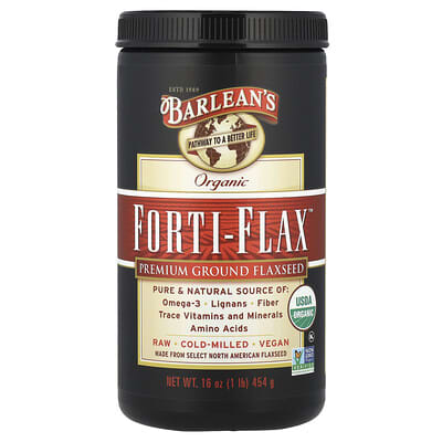 Organic Forti-Flax™, молотый лен премиум-класса, 16 oz (454 g)