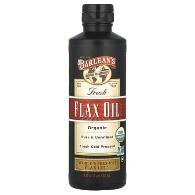 Organic Flax Oil, 16 fl oz (473 ml)