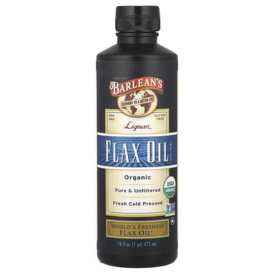 Organic Lignan Flax Oil, 16 fl oz (473 ml)