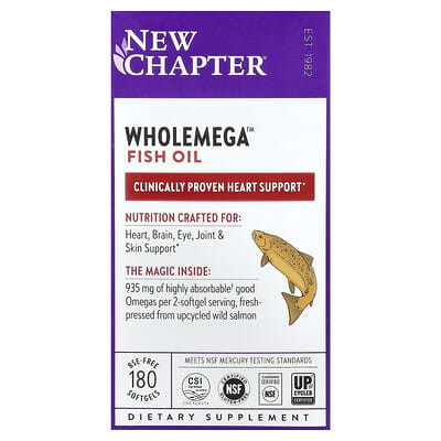 Wholemega™ Fish Oil, 180 мягких капсул