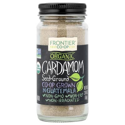 Молотый органический семена кардамона, 2.08 oz (58 g)