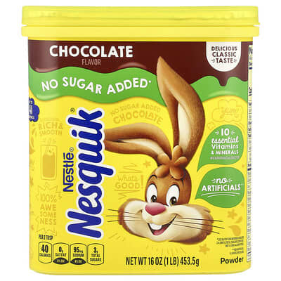 Nesquik® шоколадный порошок, без сахара, 16 oz (453.5 g)
