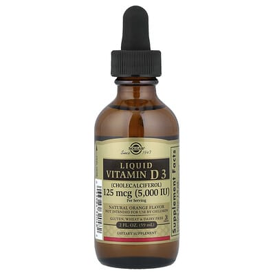 Liquid Vitamin D3, Natural Orange, 2 fl oz (59 ml)