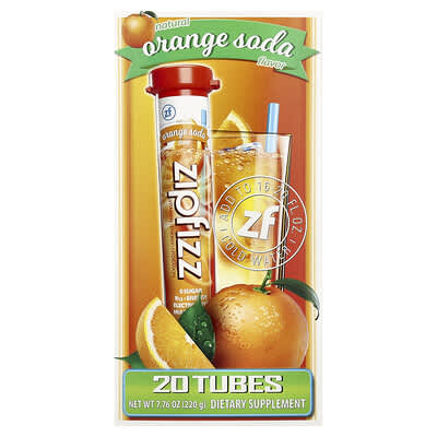 Энергетический напиток Zipfizz Orange Soda, 20 tubes