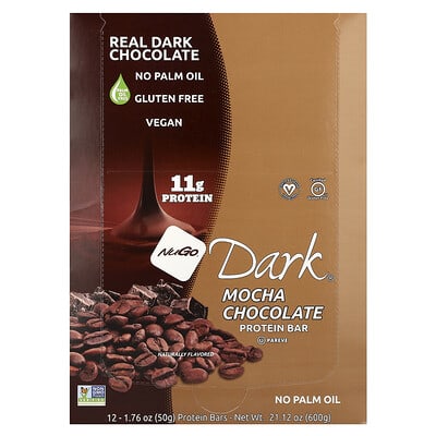 Dark® Protein Bars, Mocha Chocolate, 12 Bars, 1.76 oz (50 g) Each