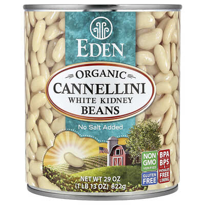 Organic Cannellini White Kidney Beans, 29 oz (822 g)
