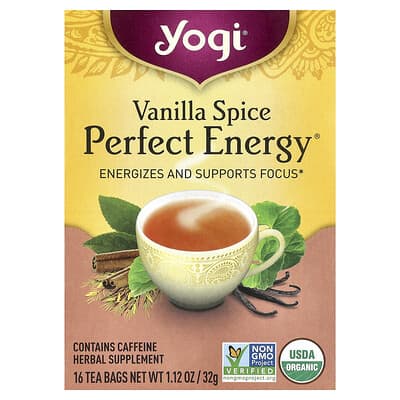 Perfect Energy®, Vanilla Spice, 16 чайных пакетиков, 1.12 oz (32 g)