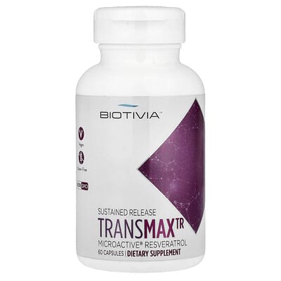 Biotivia TransmaxTR, MicroActive® Resveratrol, 60 капсул (500 mg на капсулу)