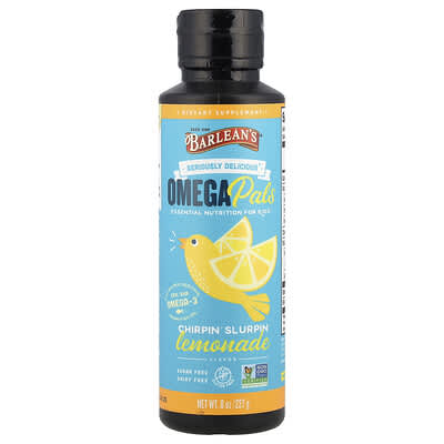 Seriously Delicious® Omega Pals, Chirpin' Slurpin' Lemonade, 8 oz (227 g)