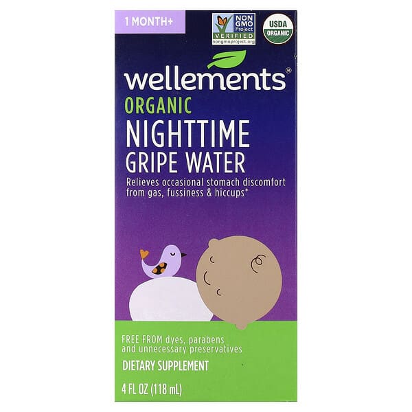 Wellements Органическая вода Gripe Water, 4 fl oz (118 ml)