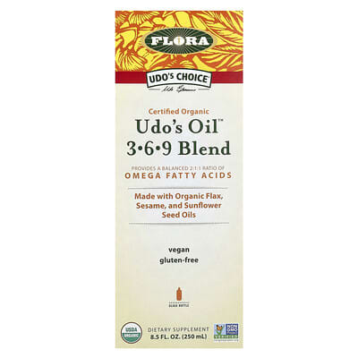 Udo's Choice органическое масло Udo's 3·6·9, 8.5 fl oz (250 ml)