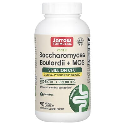 Веганский Saccharomyces Boulardii + MOS, 5 Billion CFU, 90 вегетарианских капсул