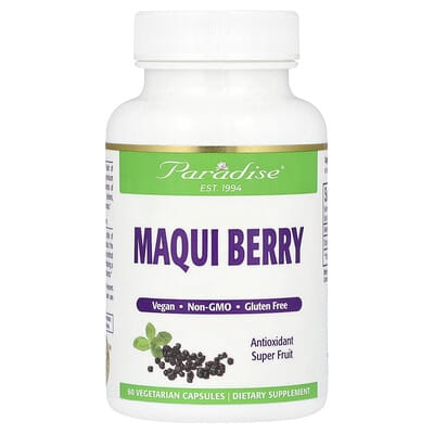Ягоды маки Paradise Herbs, 60 вегетарианских капсул (400 mg на капсулу)