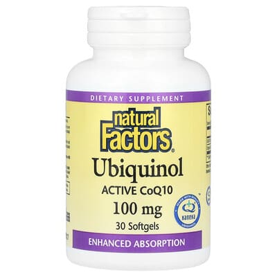 Убихинол, Active CoQ10, 100 mg, 30 Softgels