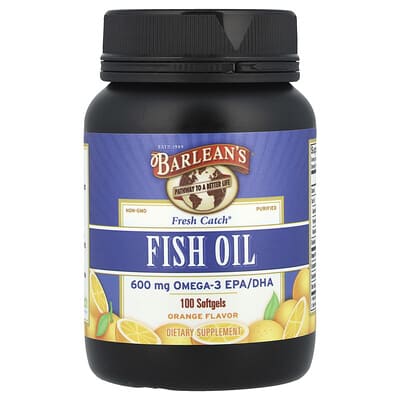 Fresh Catch®, рыбный жир, Omega-3 EPA/DHA, апельсин, 100 мягких капсул (300 mg на капсулу)
