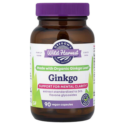 Ginkgo, 90 вегетарианских капсул