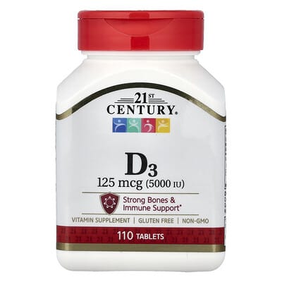 Vitamin D3, 125 mcg (5,000 IU), 110 Tablets