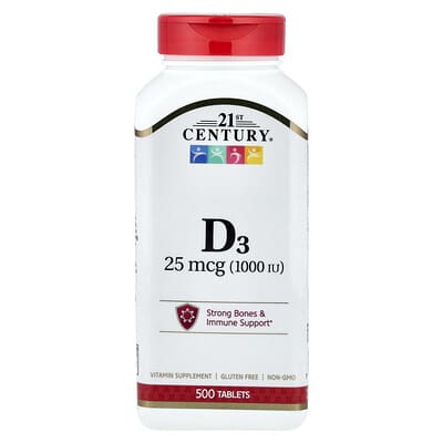 Vitamin D3, 500 Tablets