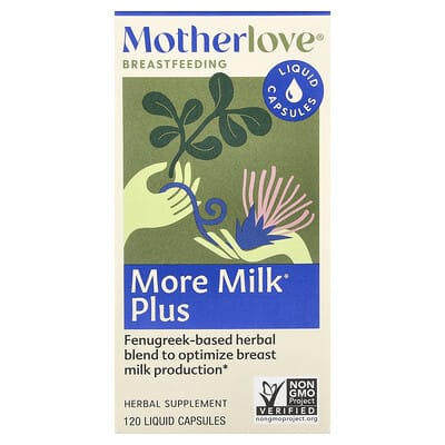 Motherlove Для грудного вскармливания, More Milk Plus, 120 капсул