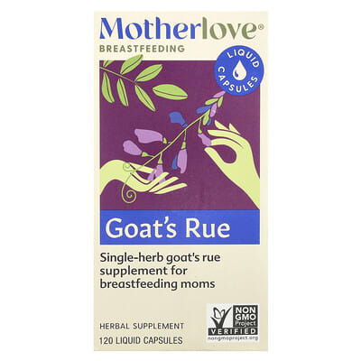 Motherlove Breastfeeding, Goat's Rue, 120 жидких капсул (525 mg per Capsule)
