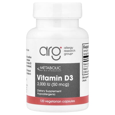 Vitamin D-3, 120 Vegetarian Capsules