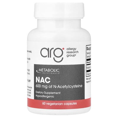 Metabolic Maintenance NAC, 600 mg, 60 вегетарианских капсул