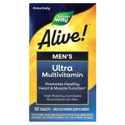 Alive! Мужской ультрамультивитамин, 60 таблеток