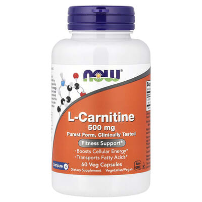 L-Carnitine, 500 mg, 60 вегетарианских капсул