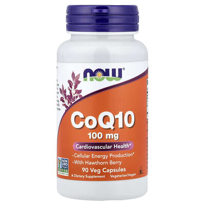 CoQ10 с плодами боярышника, 90 вегетарианских капсул