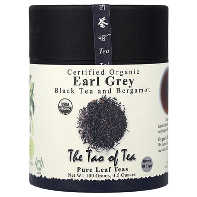 The Tao of Tea Органический черный чай и бергамот, Earl Grey, 3.5 oz (100 g)
