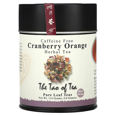 Травяной чай, Клюква и апельсин, без кофеина, 4 oz (114 g)