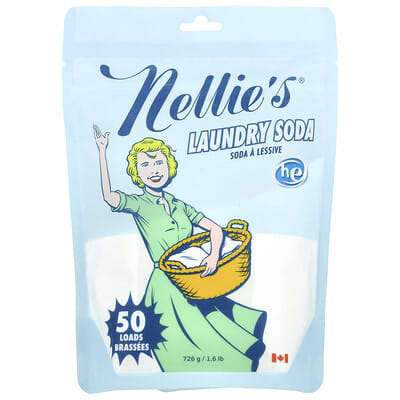 Laundry Soda, Fragrance Free, 50 Loads, 1.6 lb (726 g)