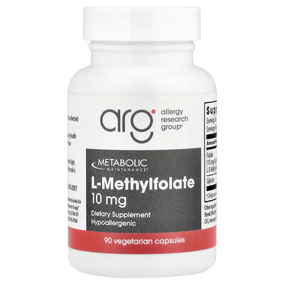 L-метилфолат, 10 mg, 90 вегетарианских капсул