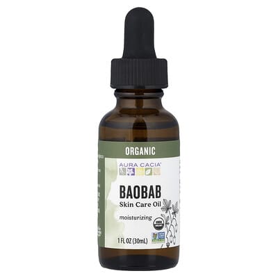 Органическое масло для ухода за кожей Aura Cacia Baobab, 1 fl oz (30 ml)