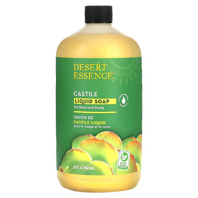 Жидкое кастильское мыло для лица и тела, 32 fl oz (946 ml)