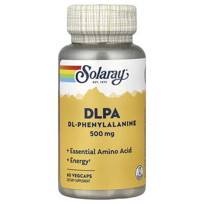 Solaray DLPA, 500 mg, 60 вегетарианских капсул
