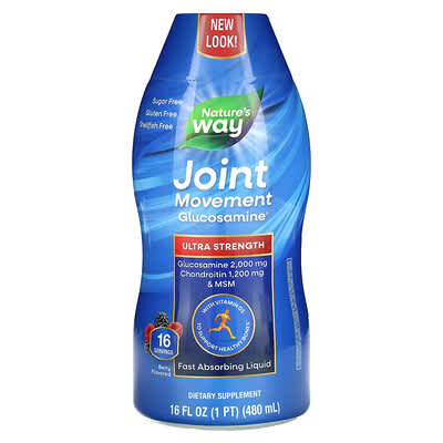 Glucosamine Joint Movement, сверхмощная формула, ягоды, 16 fl oz (480 ml)