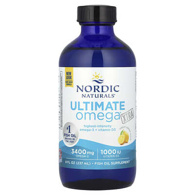 Ultimate Omega® Xtra, лимон, 8 fl oz (237 ml)