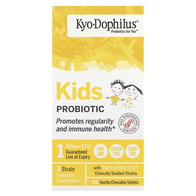 Детский Probiotic, Vanilla, 1 Billion CFU, 60 Chewable Tablets