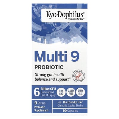 Kyolic Kyo-Dophilus® Multi 9 Probiotic, 6 Billion CFU, 90 капсул