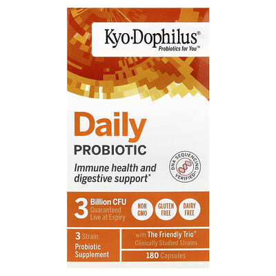 Kyolic Kyo-Dophilus®, ежедневный пробиотик, 180 капсул